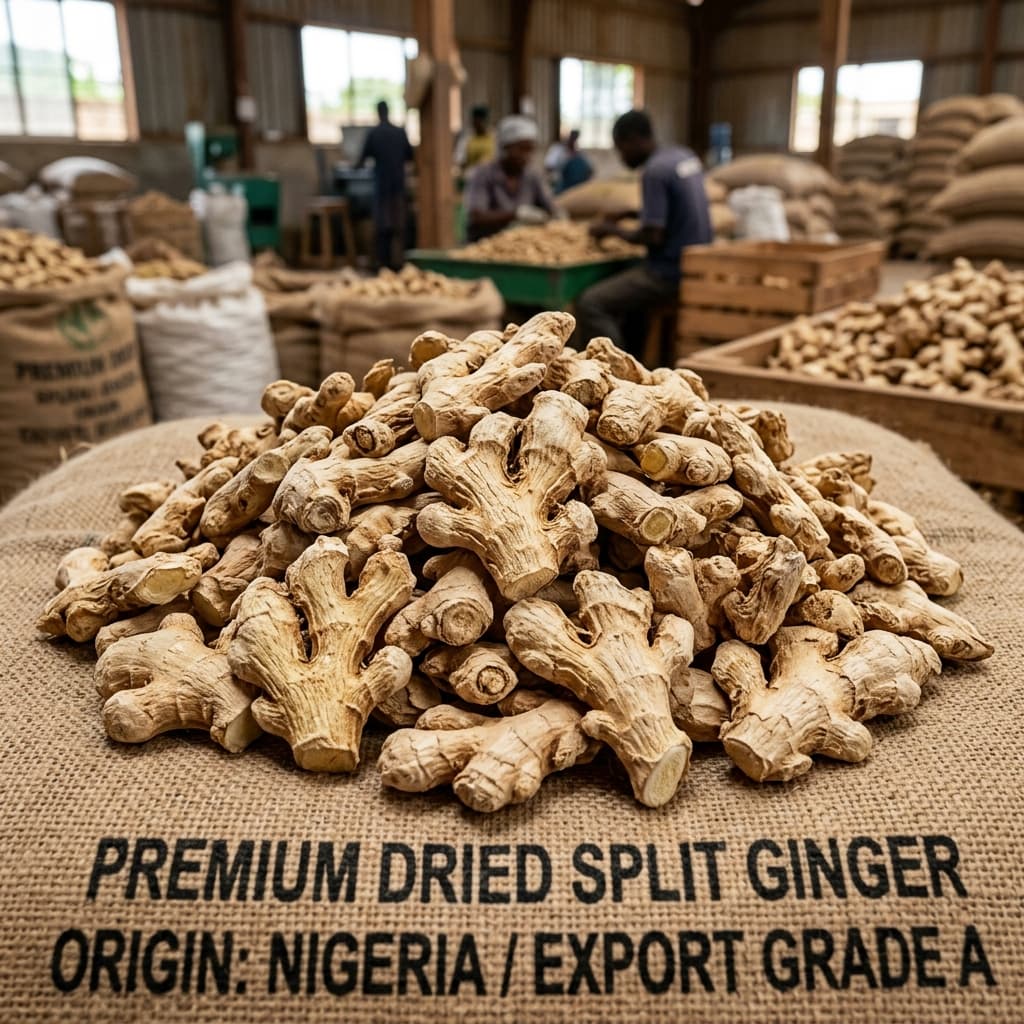 Premium Dried Split Ginger with high oleoresin content